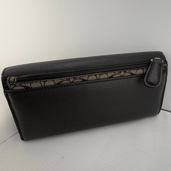 Coach Slim Envelope Wallet With Removable Signature Pouch 2-in-1 Black - Picture 6 of 7